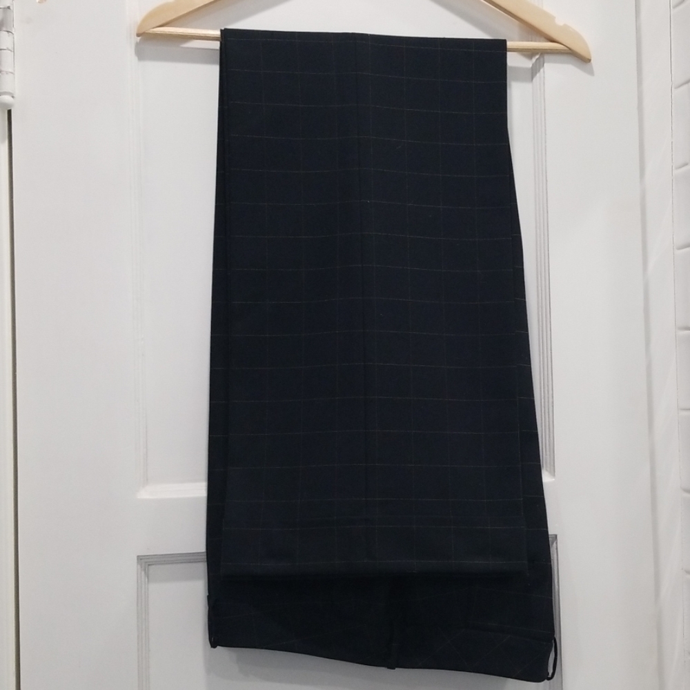 Windowpane check career trousers